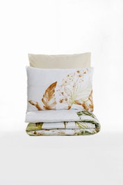 L'essentiel linge de maison Luster - Beige - Juego de funda de edredón de satén doble
